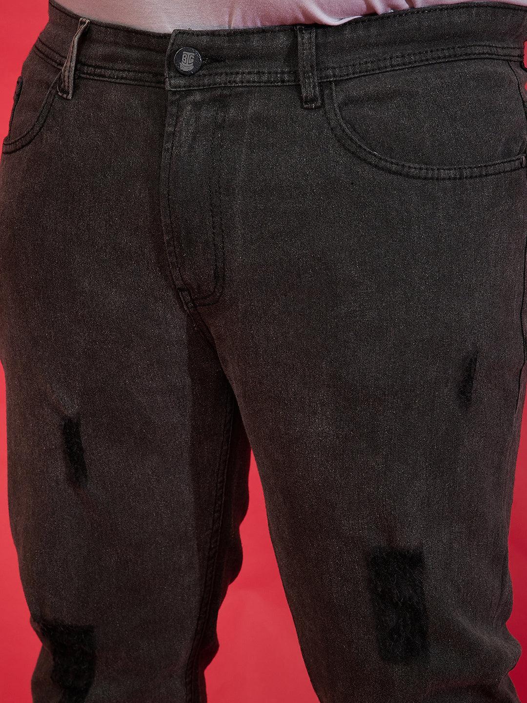 Men Plus Size Drumstick Washed Jeans - bigbanana