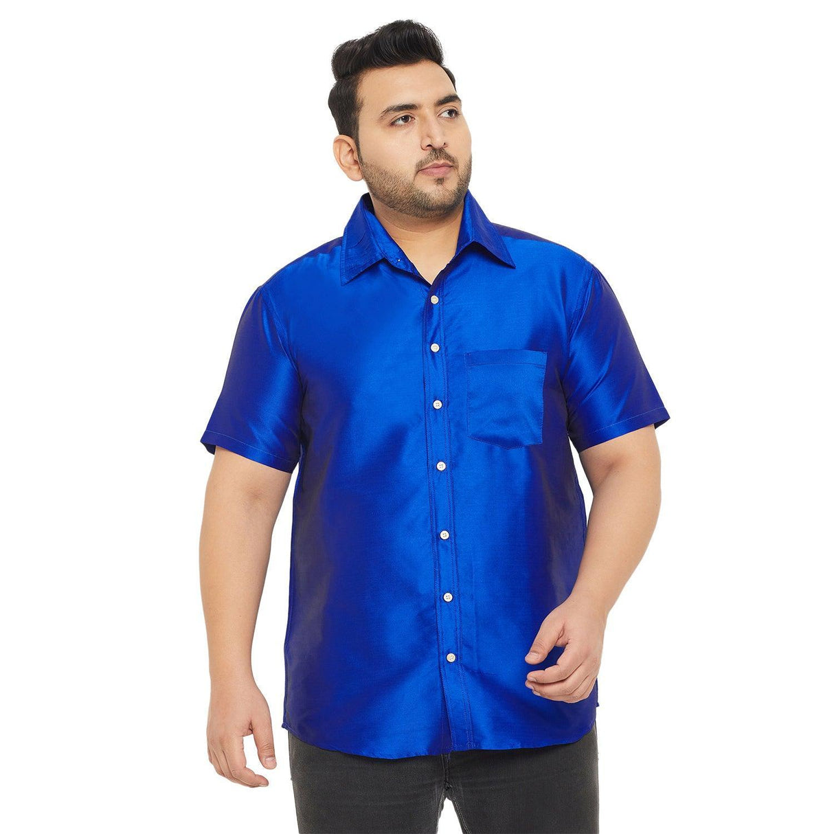 Men Plus Size Dura-DB Solid Shirt - bigbanana