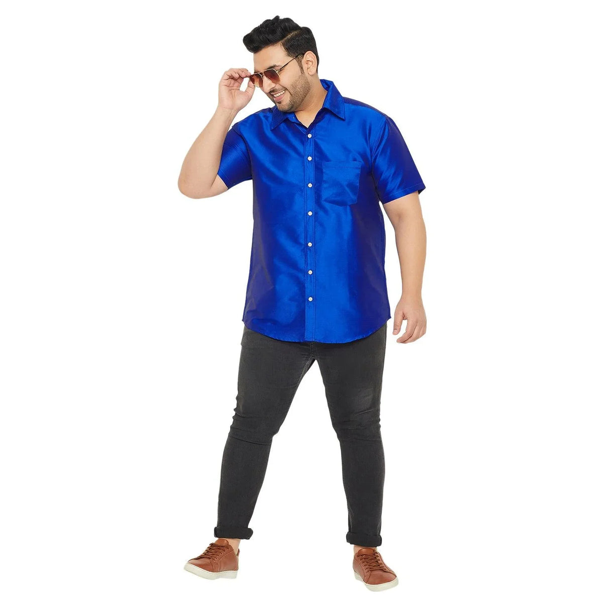 Men Plus Size Dura-DB Solid Shirt - bigbanana
