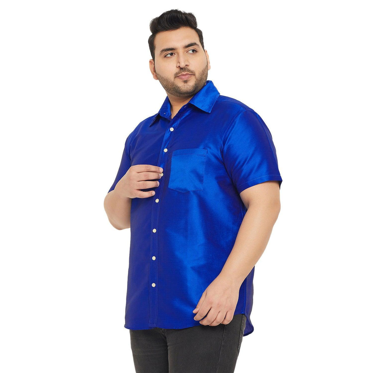 Men Plus Size Dura-DB Solid Shirt - bigbanana