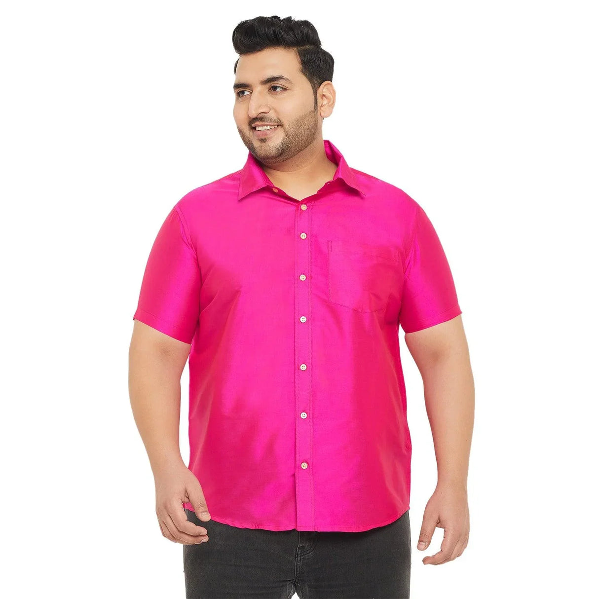 Men Plus Size Dura-P Solid Shirt - bigbanana