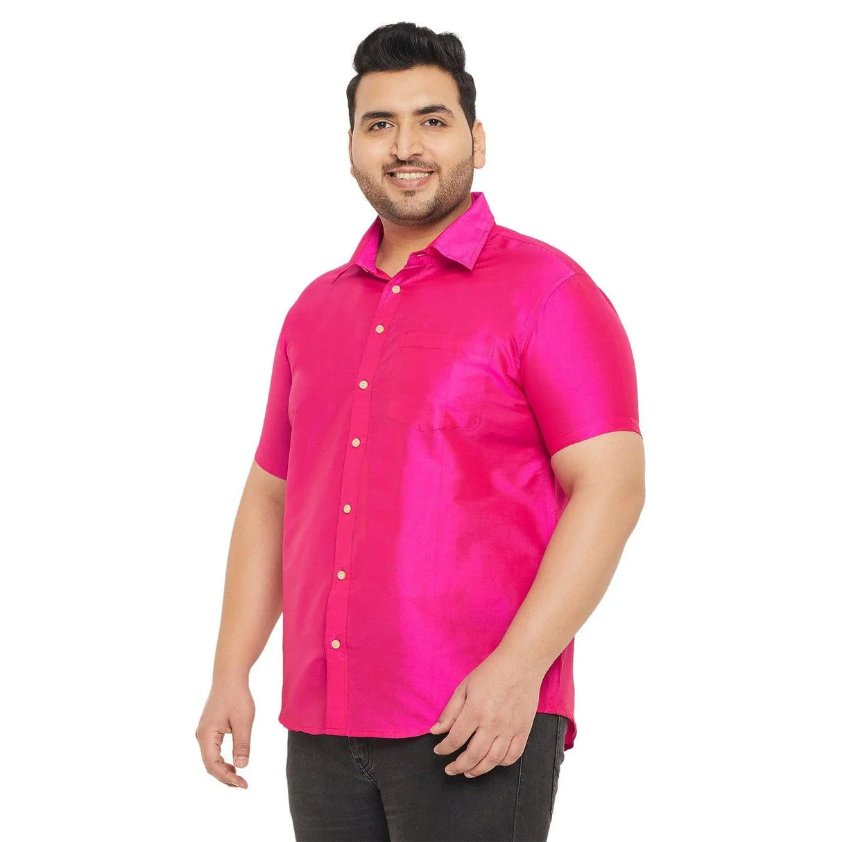 Men Plus Size Dura-P Solid Shirt - bigbanana