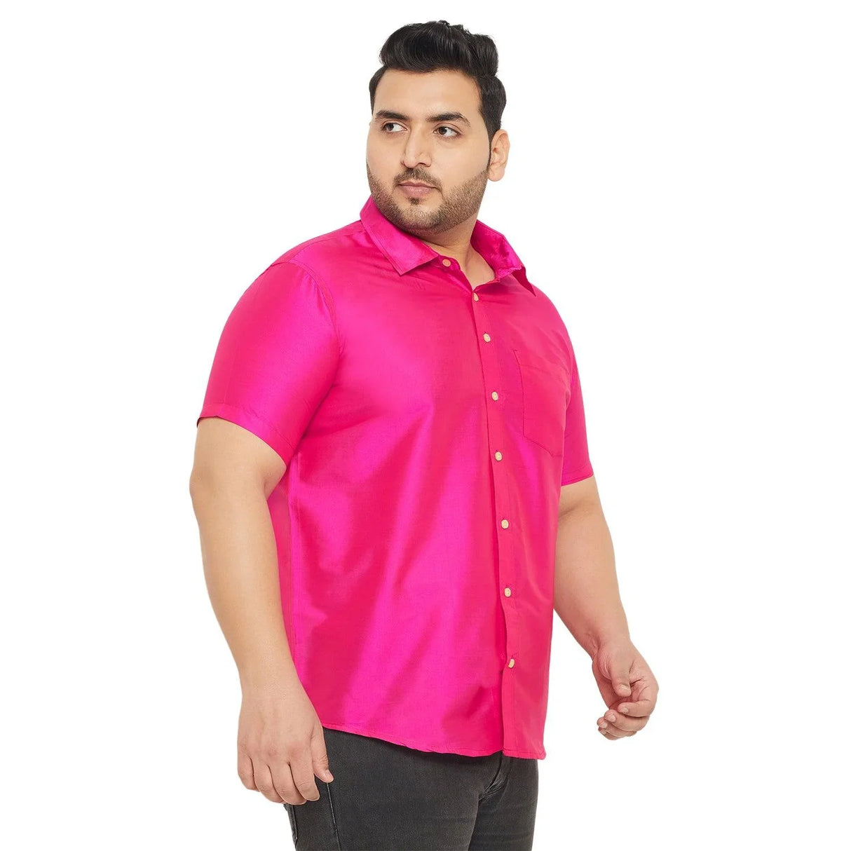 Men Plus Size Dura-P Solid Shirt - bigbanana