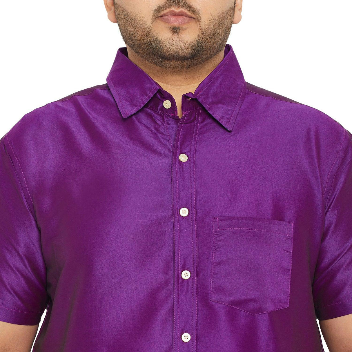 Men Plus Size Dura-V Solid Shirt - bigbanana
