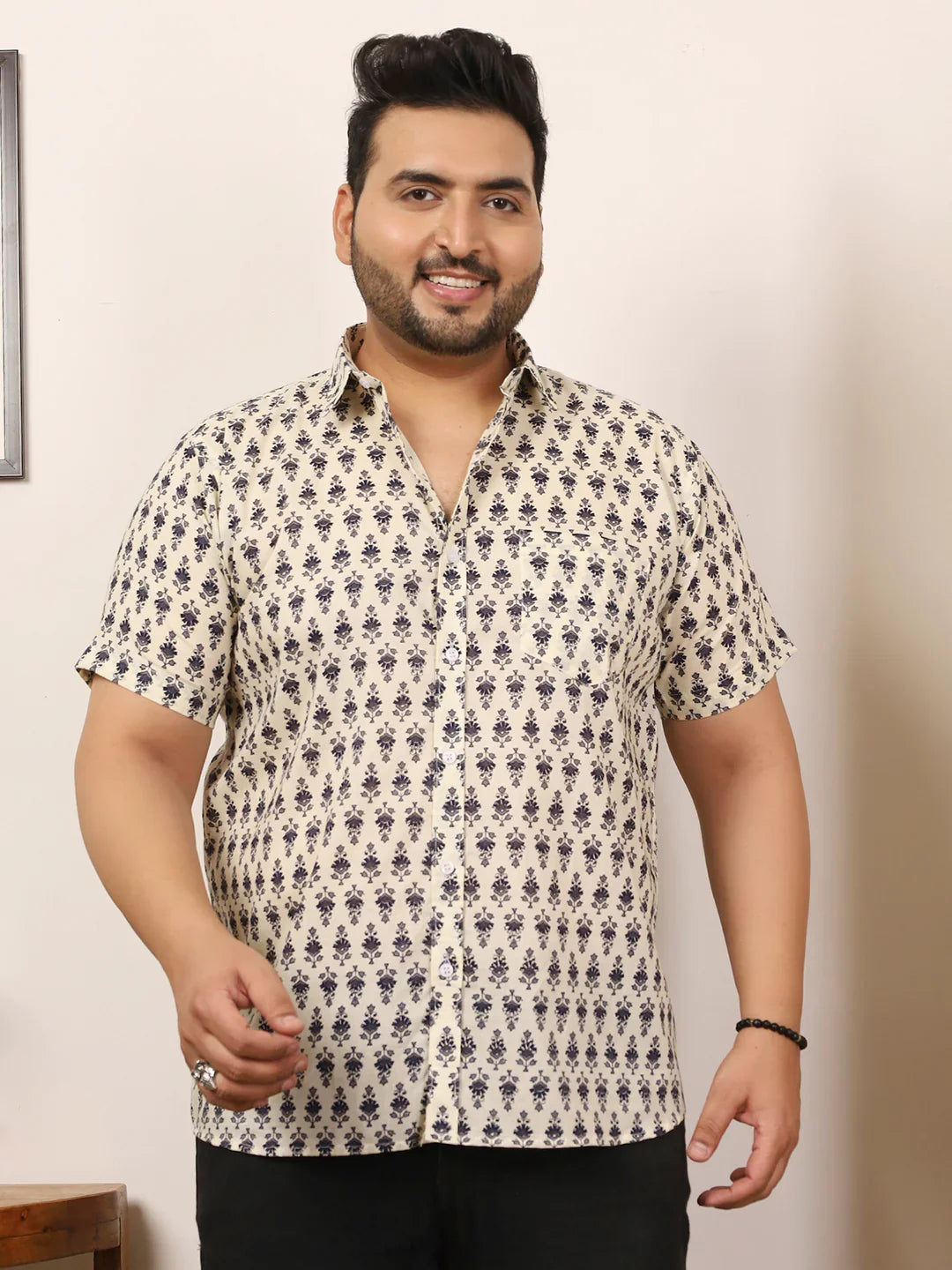 Men Plus Size Duvera Multicolor Printed Shirt - bigbanana