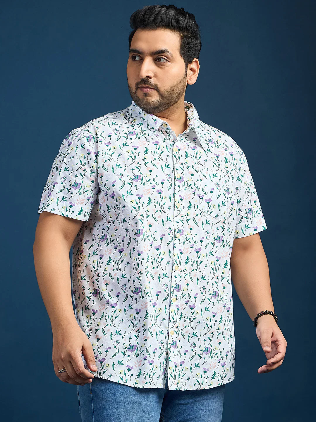 Men Plus Size Elkeen Printed Multicolor Shirt - bigbanana