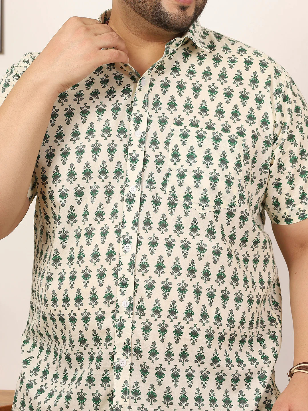 Men Plus Size Elmode Multicolor Printed Shirt - bigbanana