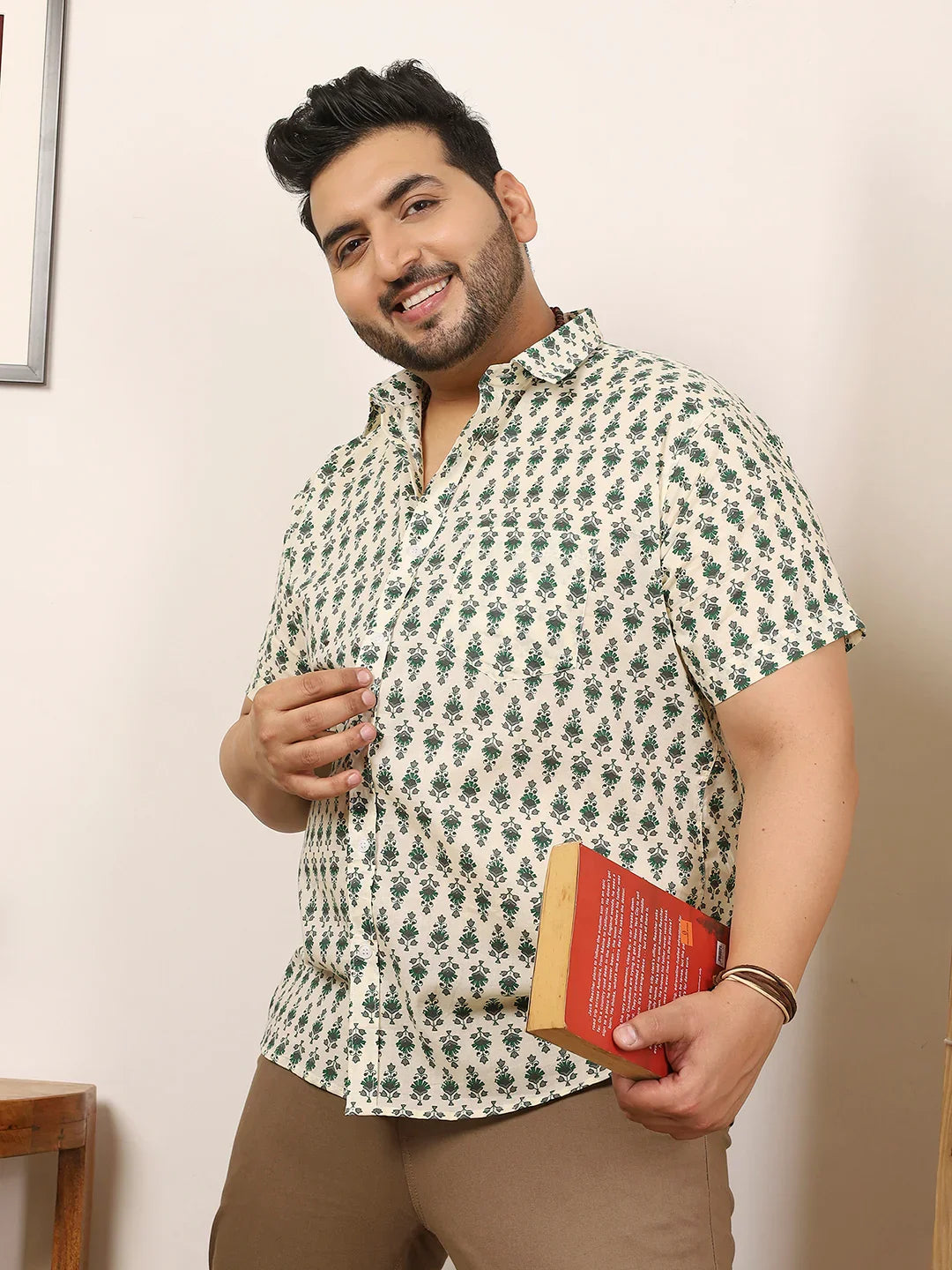 Men Plus Size Elmode Multicolor Printed Shirt - bigbanana