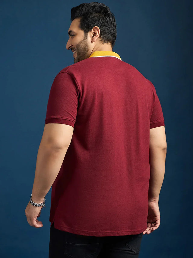 Men Plus Size England Printed Polo Tshirt - bigbanana