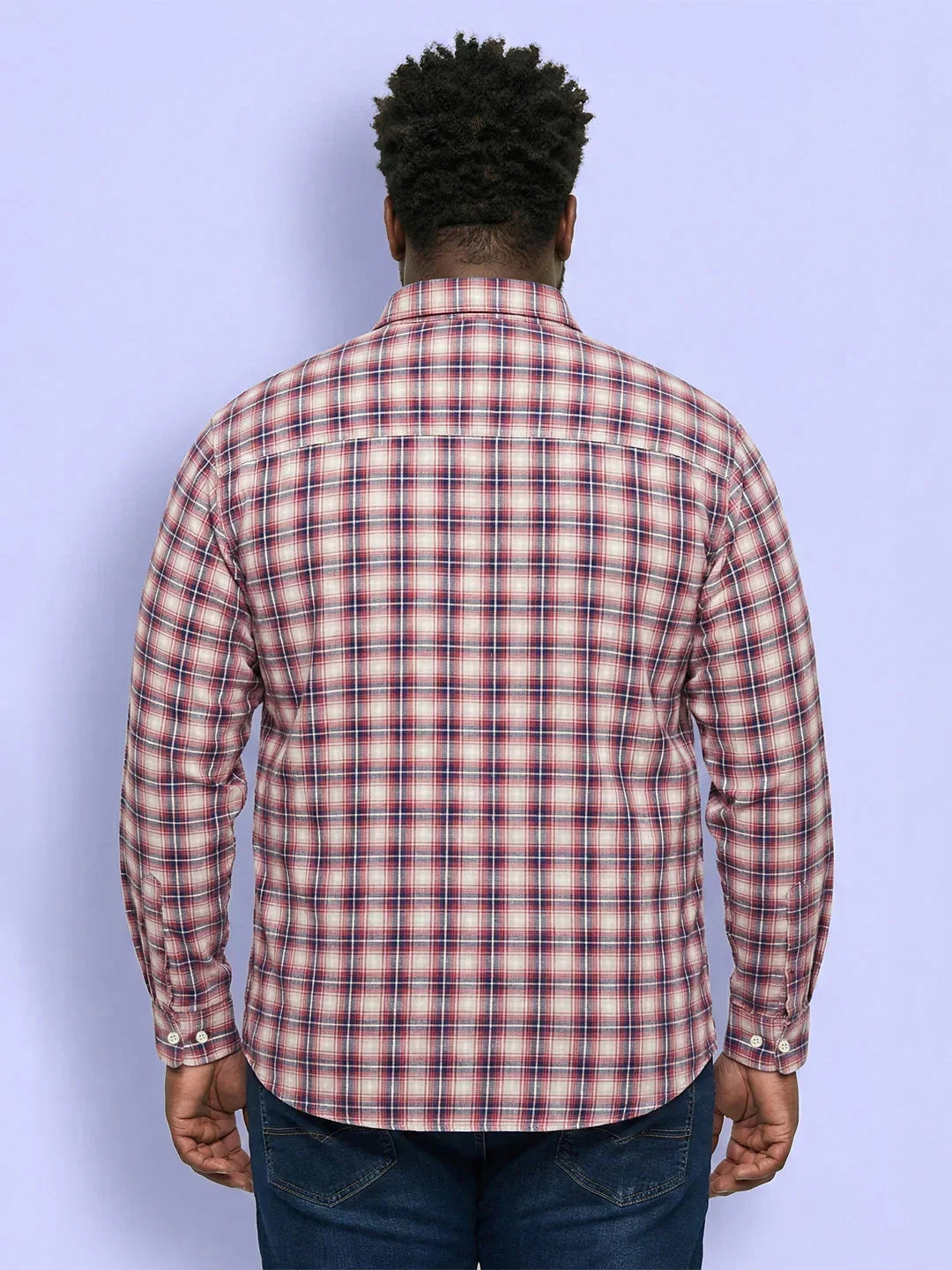 Men Plus Size Eruption Multicolor Checkered Casual Shirt