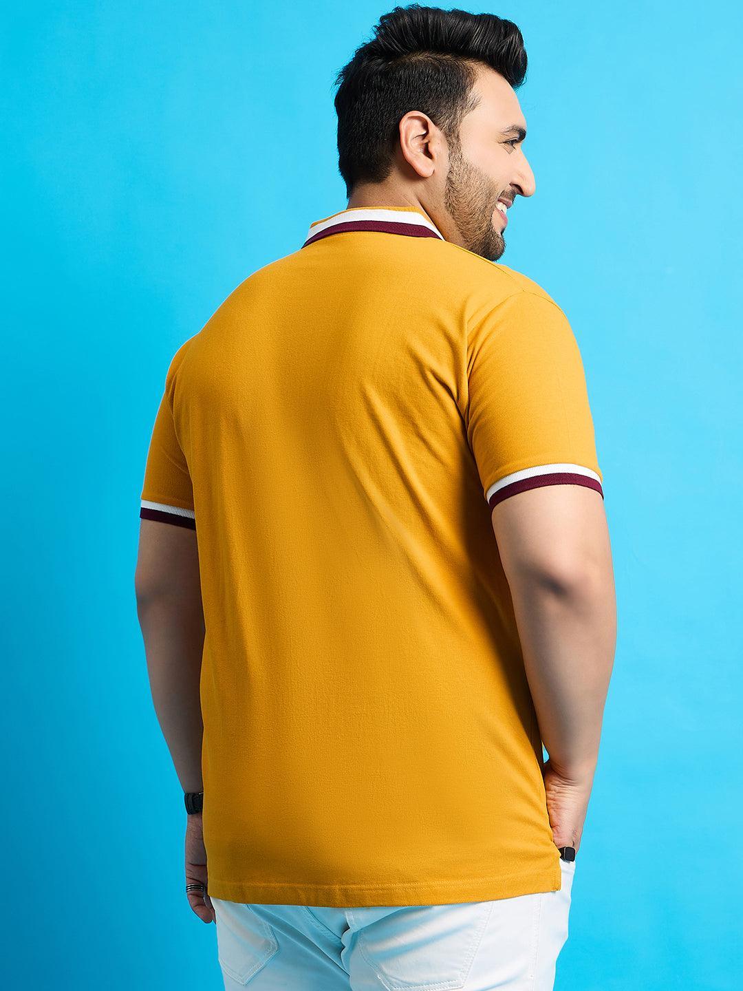 Men Plus Size Felci Solid Polo Tshirt - bigbanana