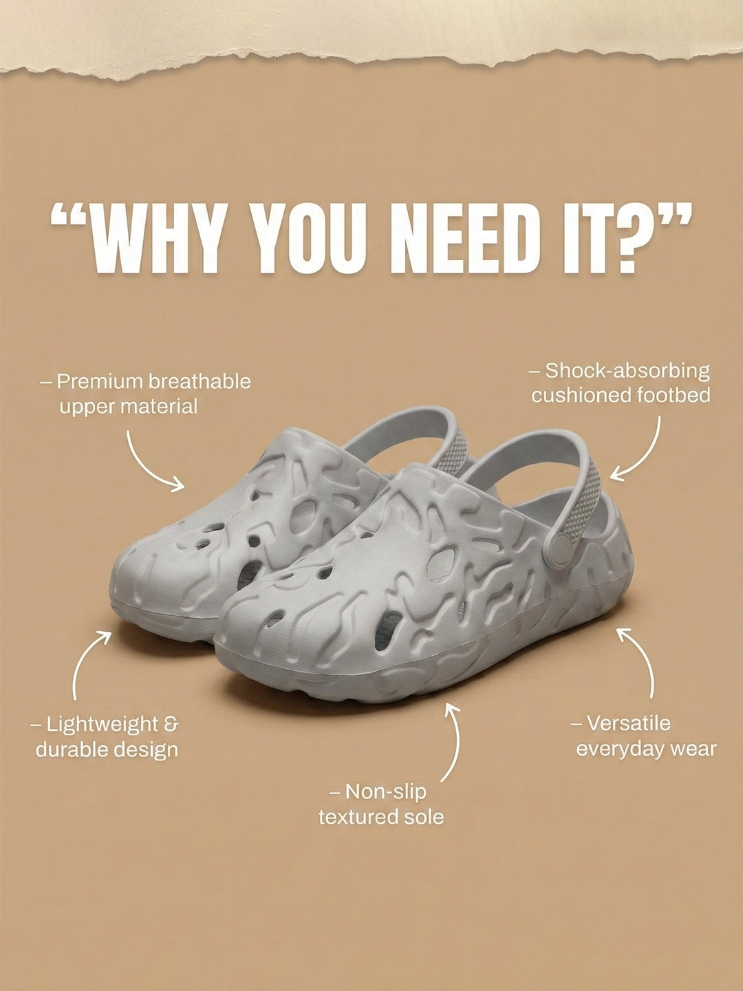 bigbanana Ferver-Grey Unisex Clogs