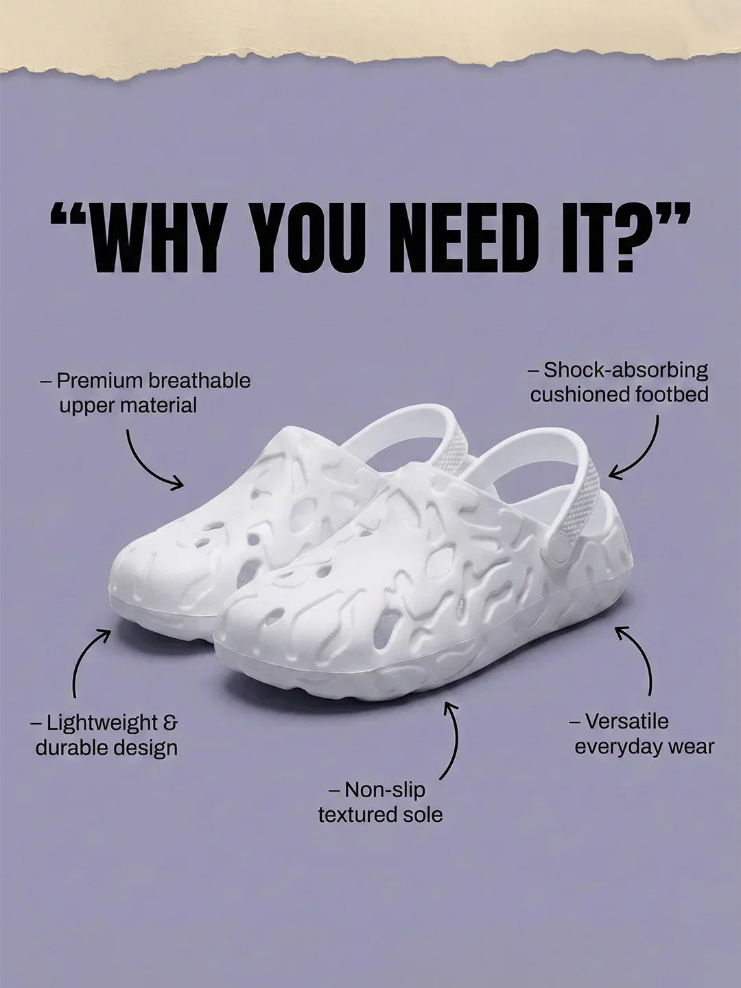 bigbanana Ferver-Off White Unisex Clogs