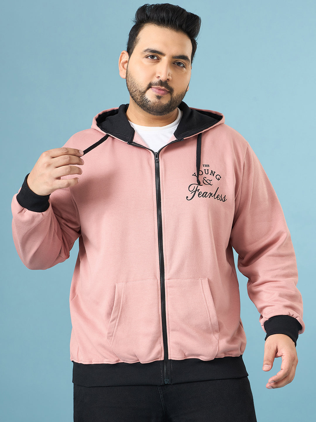 Men Plus Size Fierce Solid Sweatshirts