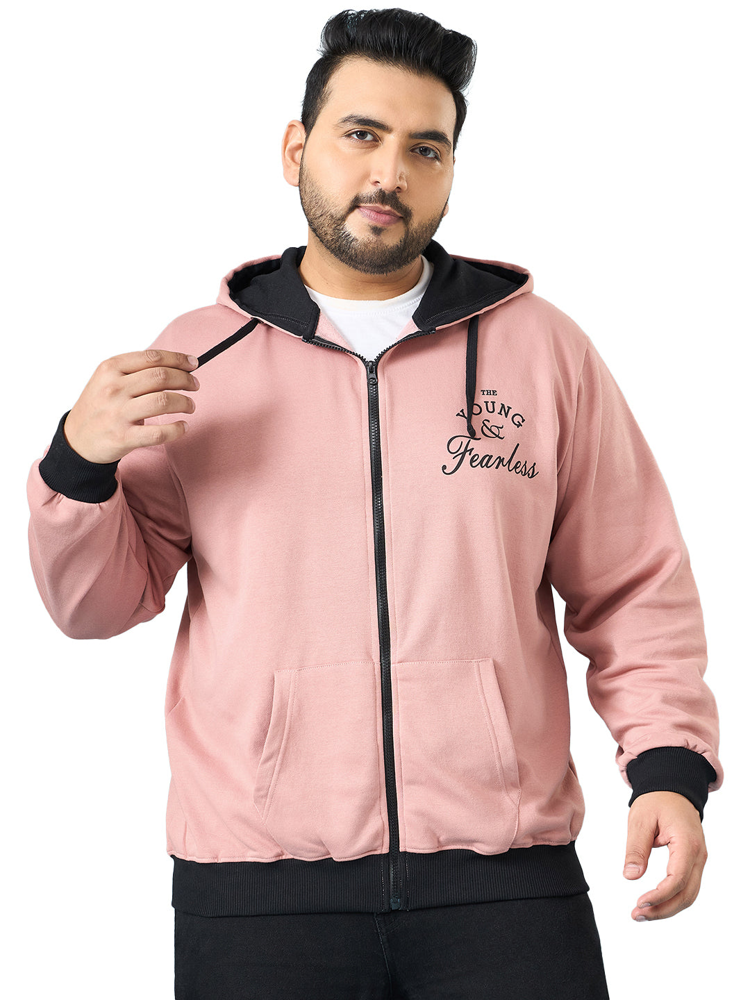 Men Plus Size Fierce Solid Sweatshirts