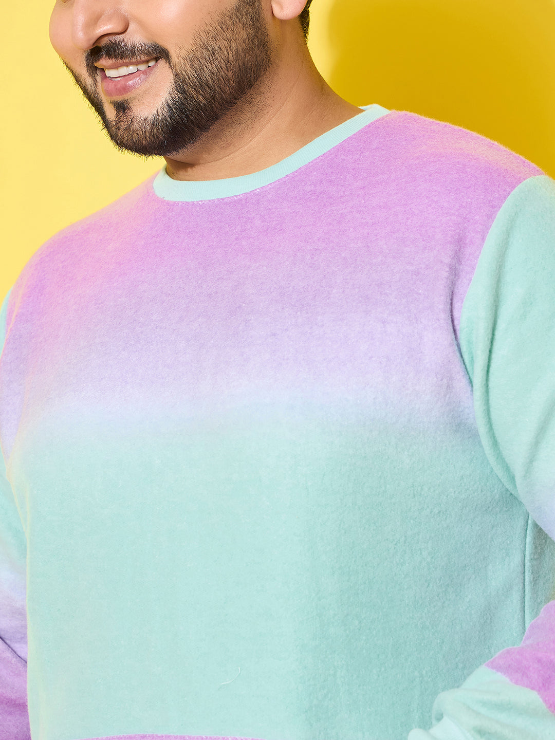 Men Plus Size Flux Multi Printed Sweatshirt