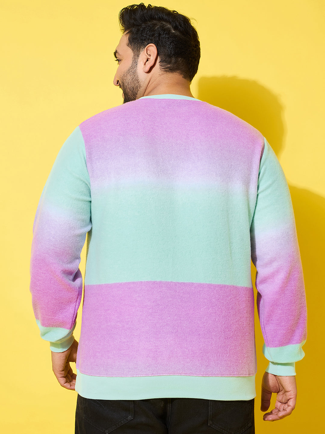 Men Plus Size Flux Multi Printed Sweatshirt
