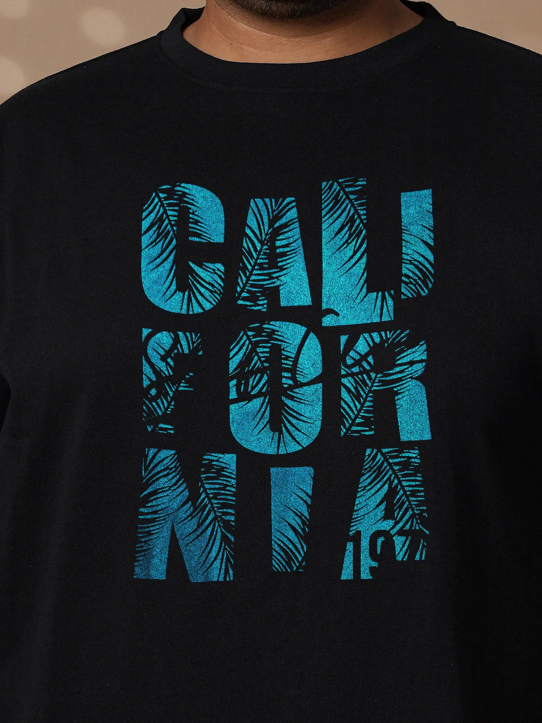 Men Plus Size Fong Striped Black Round Neck Tshirt - bigbanana