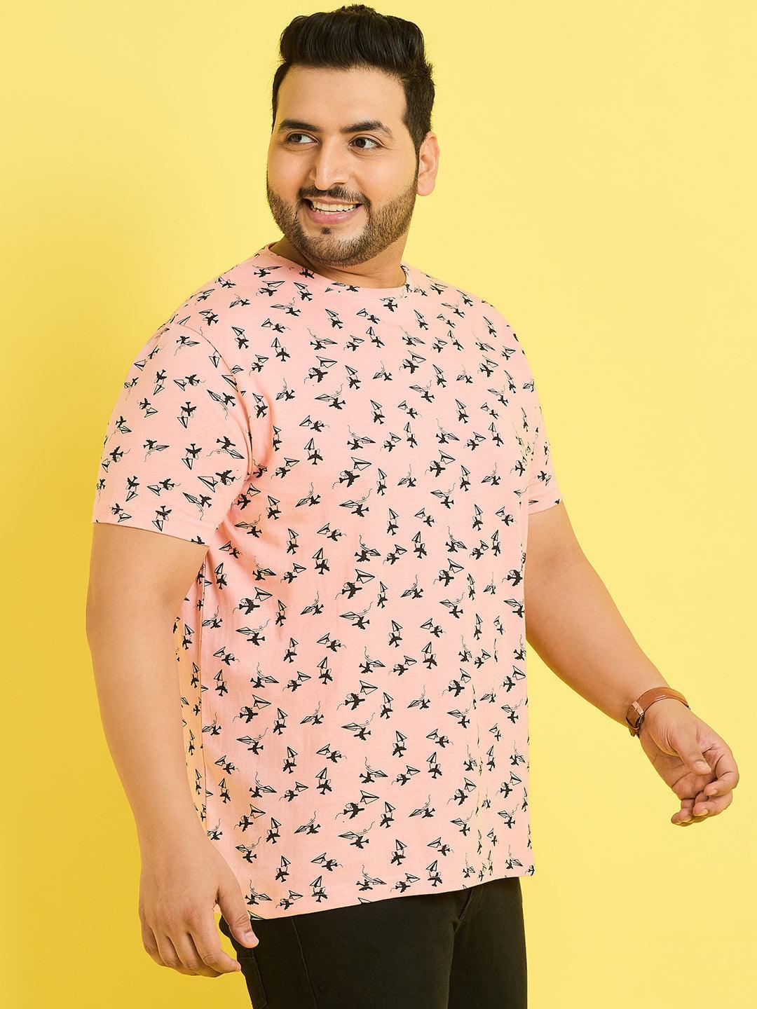 Men Plus Size Fresno Printed Round Neck Tshirt - bigbanana