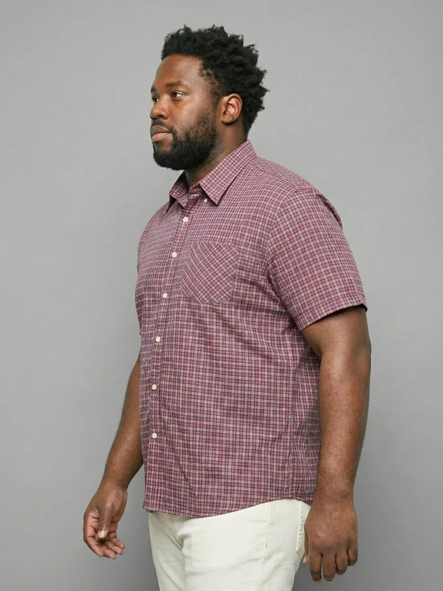 Men Plus Size Frisa Multicolor Checkered Casual Shirt