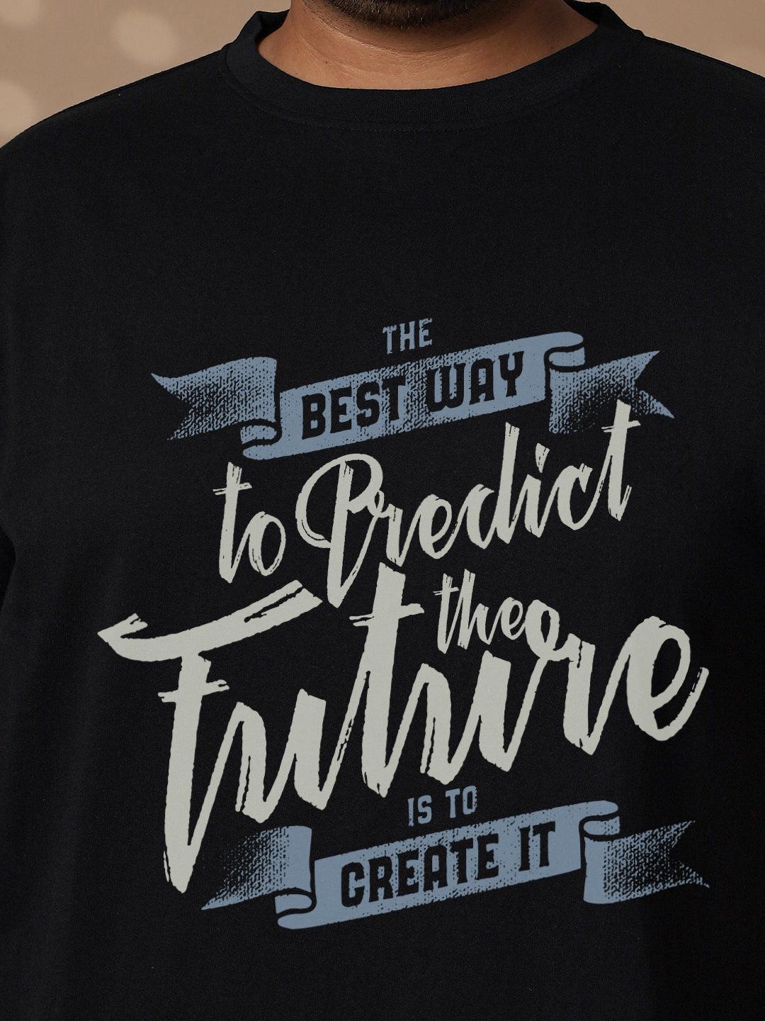 Men Plus Size Future Printed Round Neck Tshirt - bigbanana