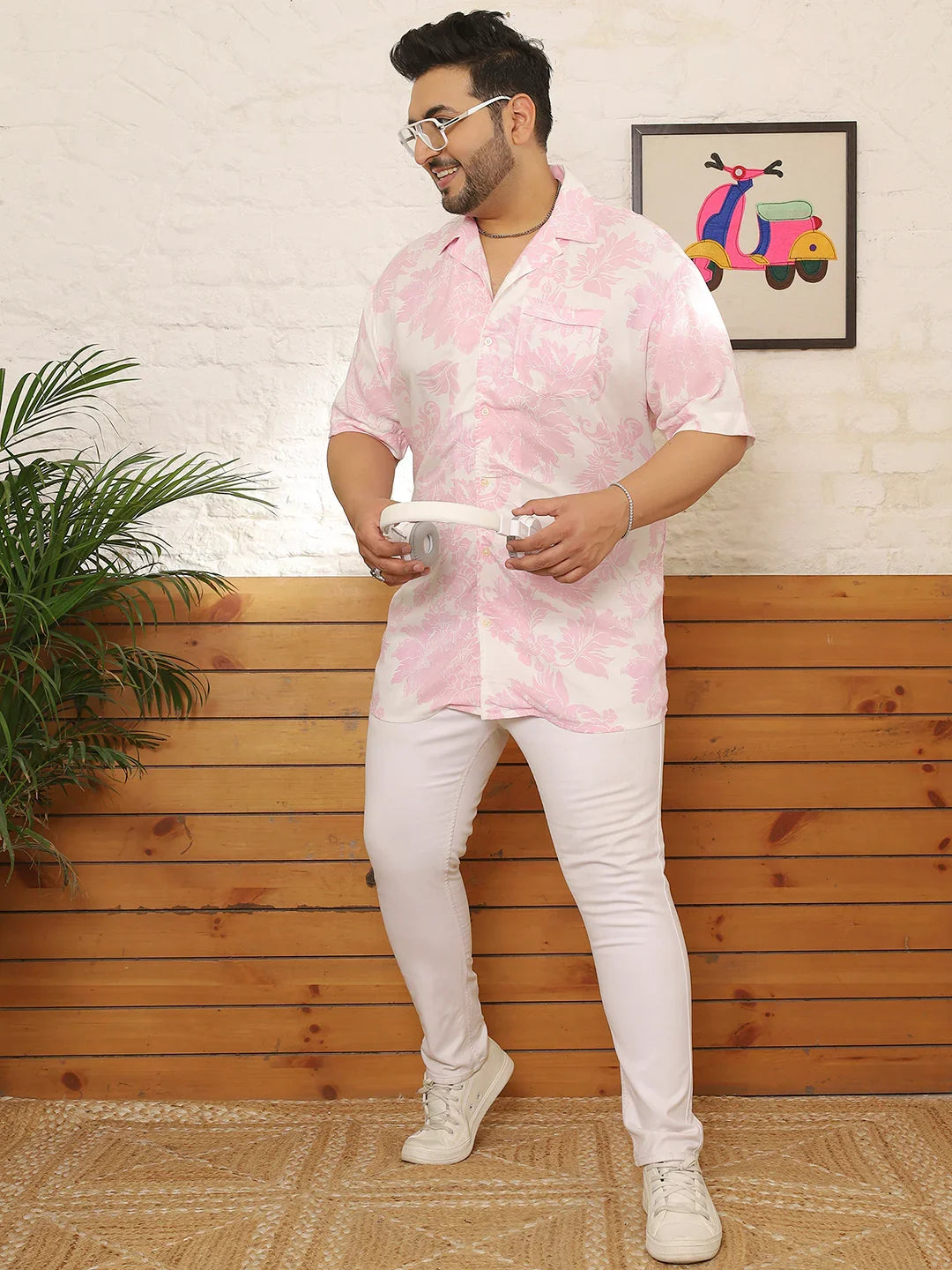 Men Plus Size Fylith Multicolor Printed Shirt - bigbanana