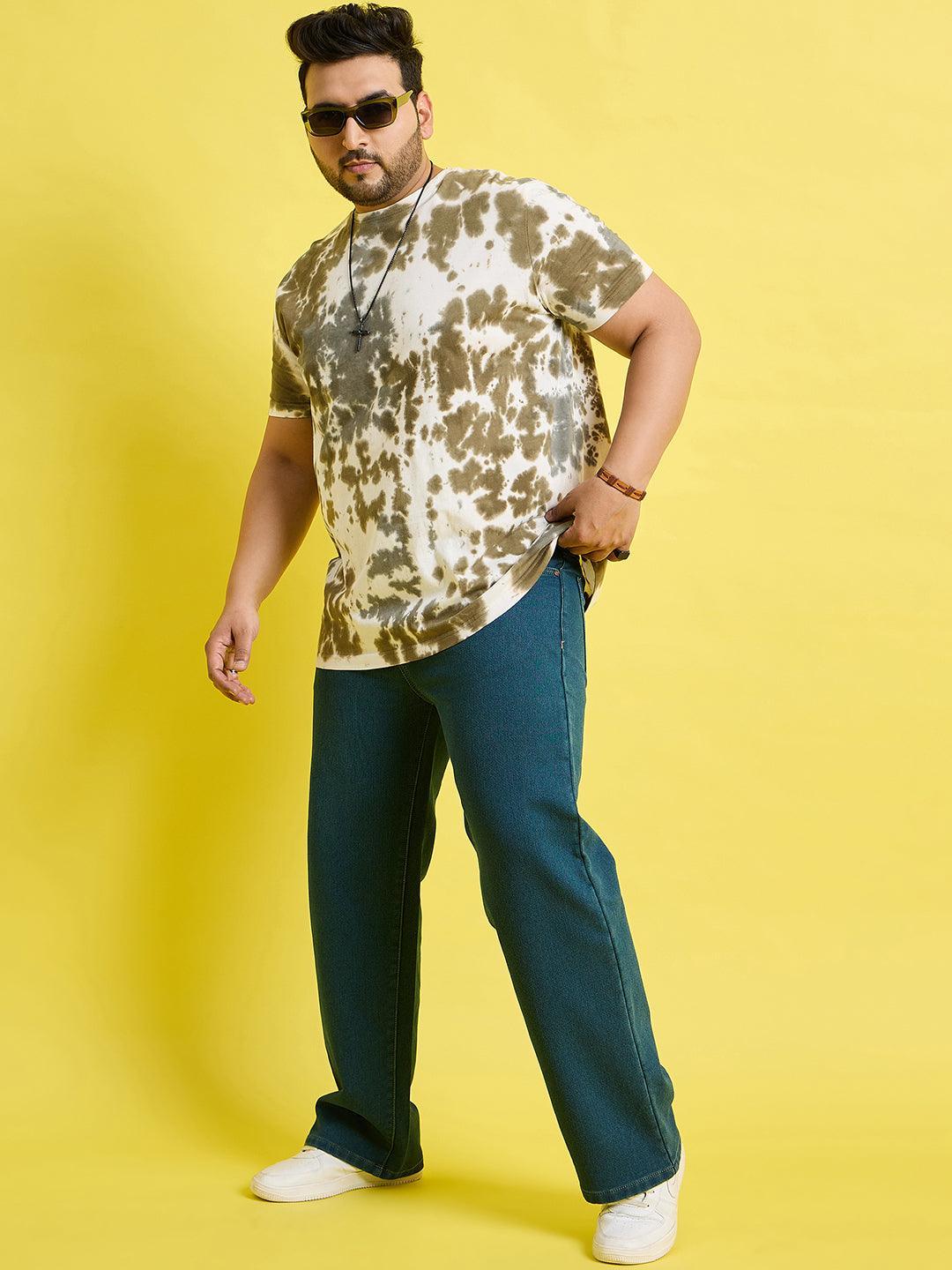 Men Plus Size Garcia Printed Round Neck Tshirt - bigbanana