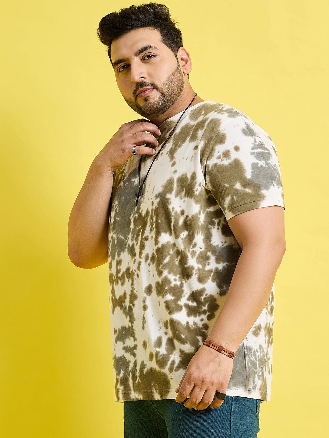 Men Plus Size Garcia Printed Round Neck Tshirt - bigbanana