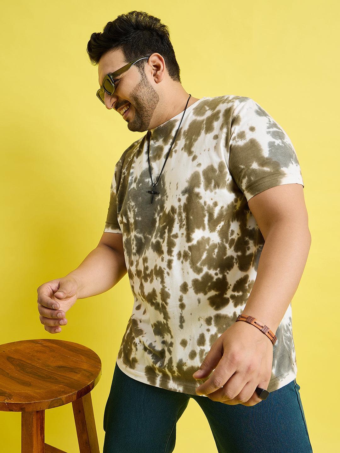 Men Plus Size Garcia Printed Round Neck Tshirt - bigbanana