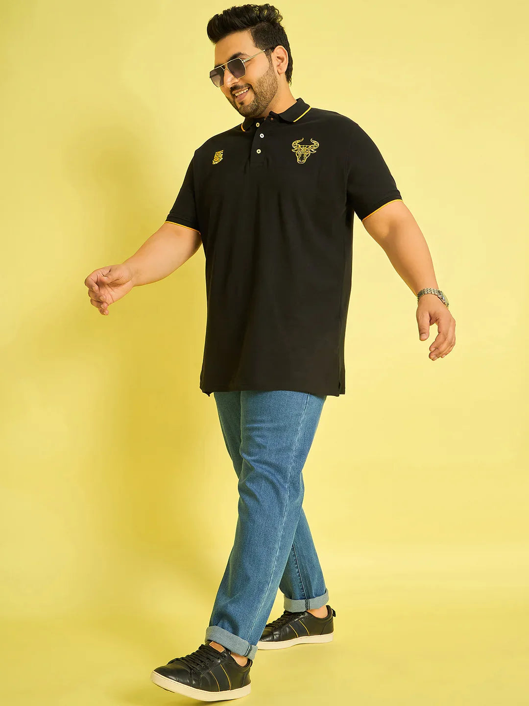 Men Plus Size Jasper Solid Jeans - bigbanana