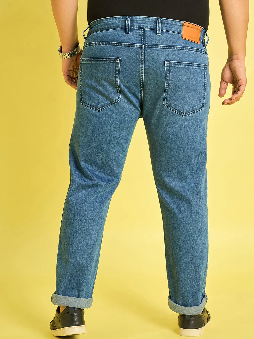 Men Plus Size Jasper Solid Jeans - bigbanana