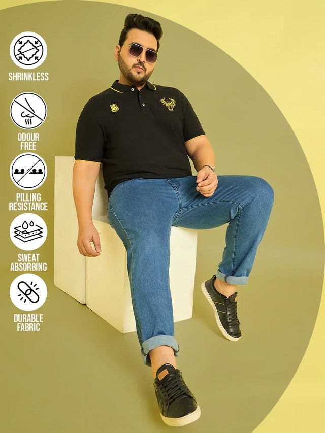 Men Plus Size Jasper Solid Jeans - bigbanana