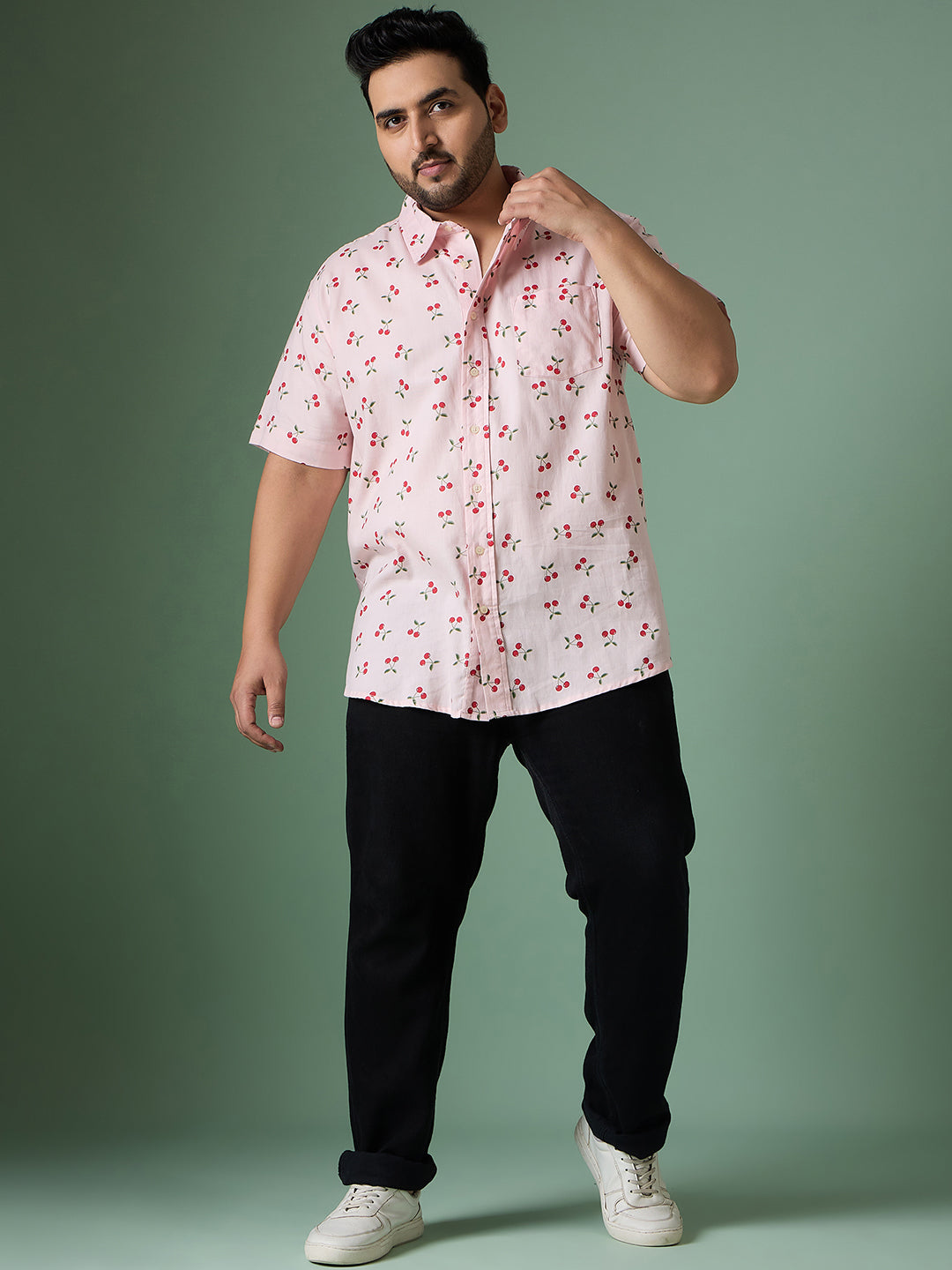 Men Plus Size Givrine Printed Shirt - bigbanana