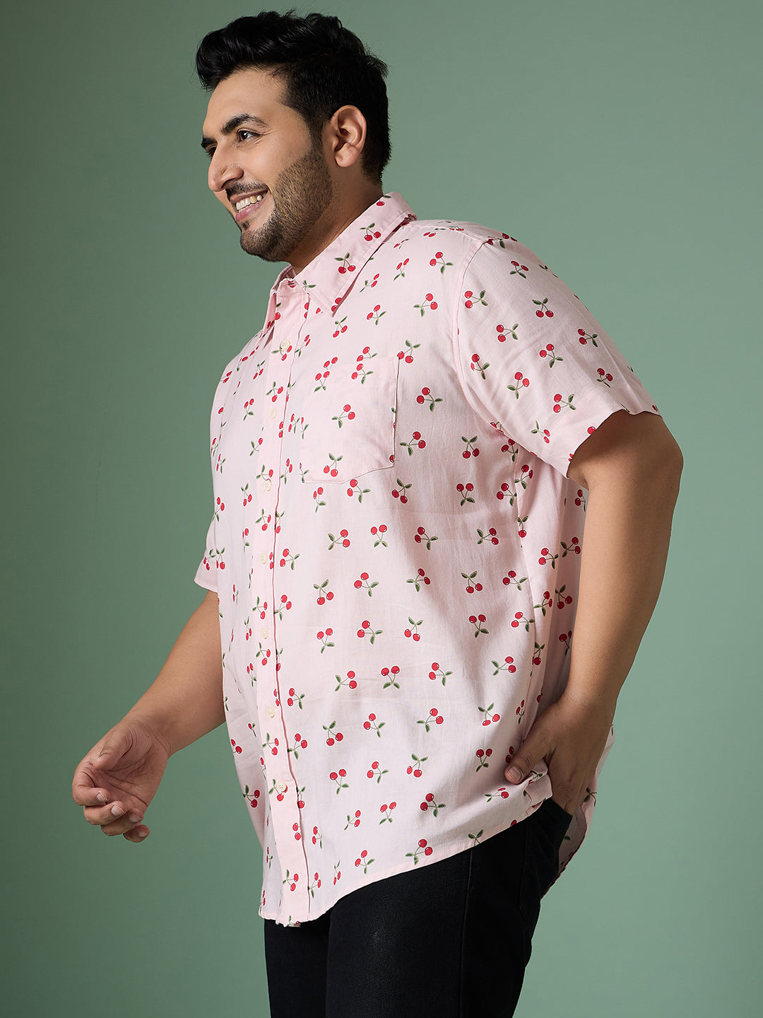 Men Plus Size Givrine Printed Shirt - bigbanana
