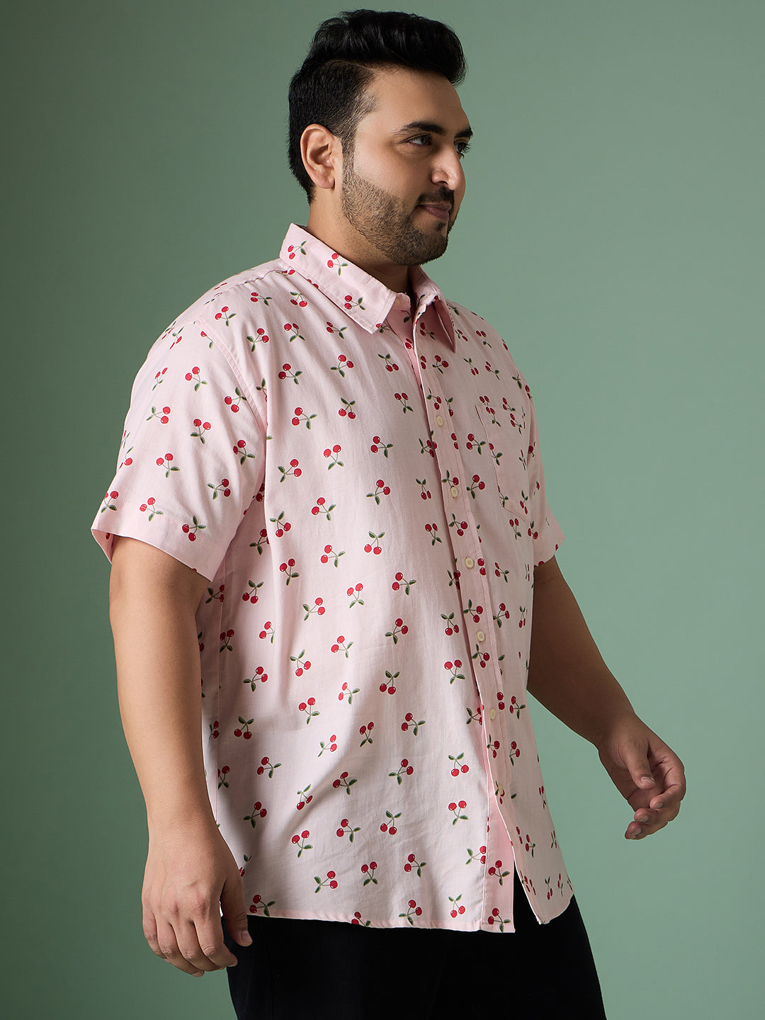 Men Plus Size Givrine Printed Shirt - bigbanana