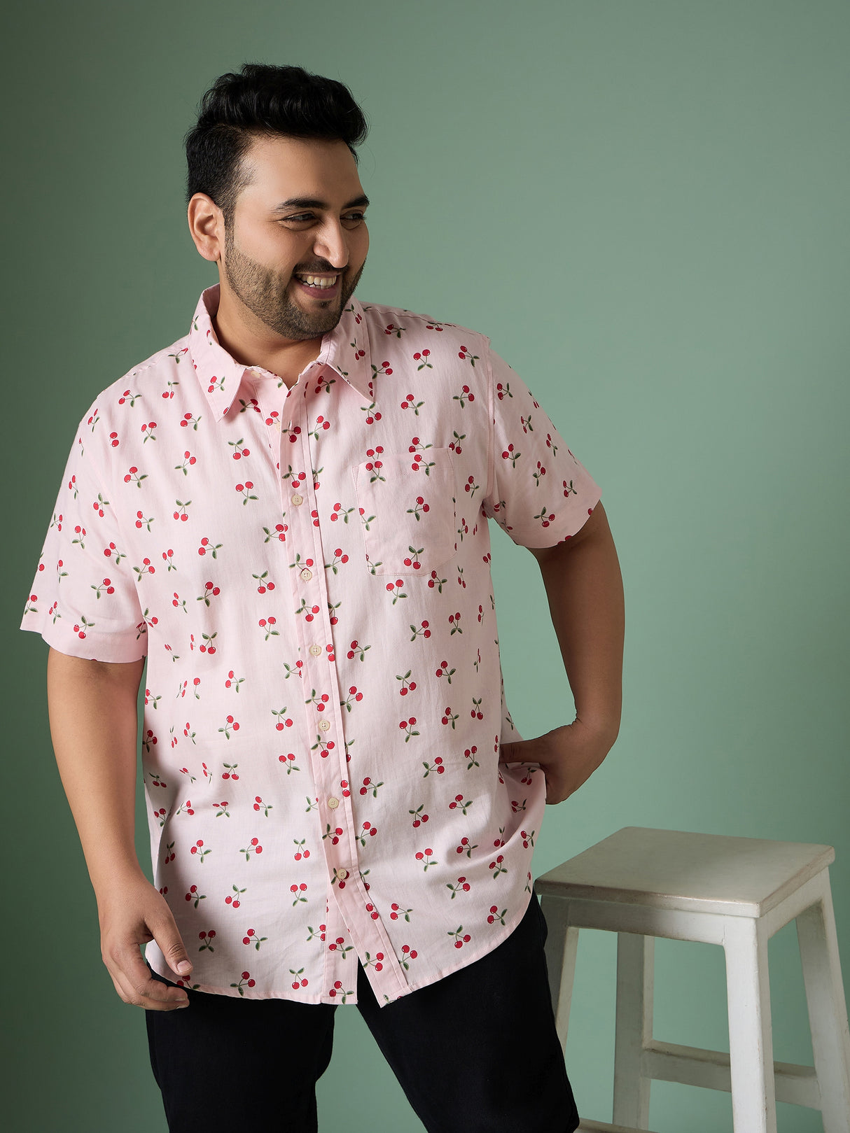 Men Plus Size Givrine Printed Shirt - bigbanana