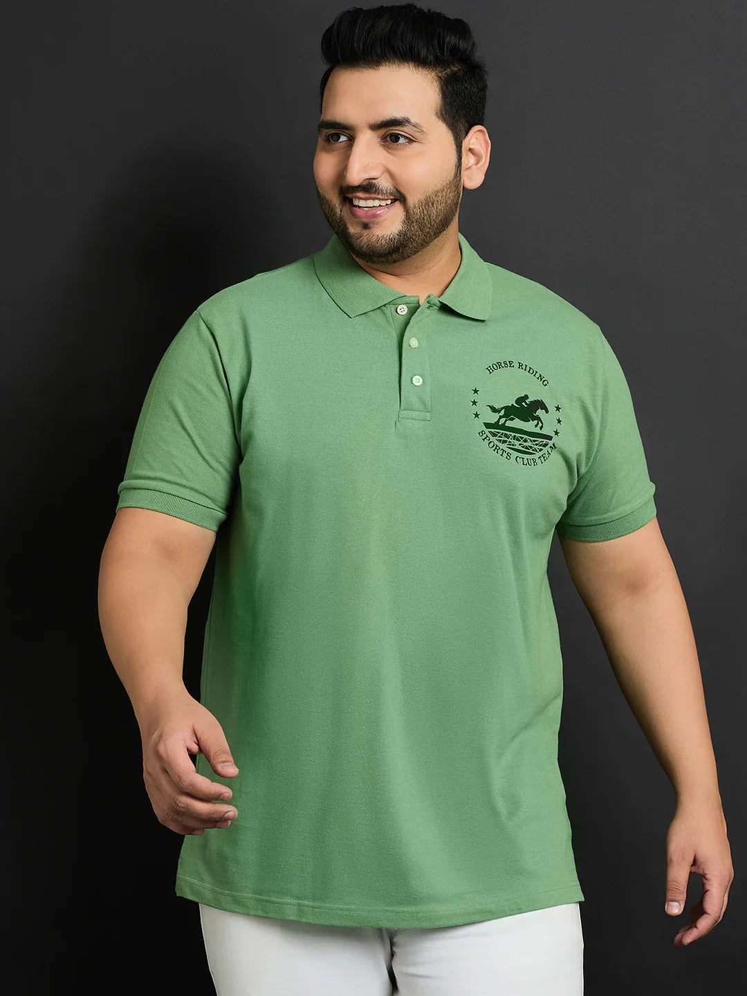Men Plus Size Gizmo Printed Polo Tshirt - bigbanana