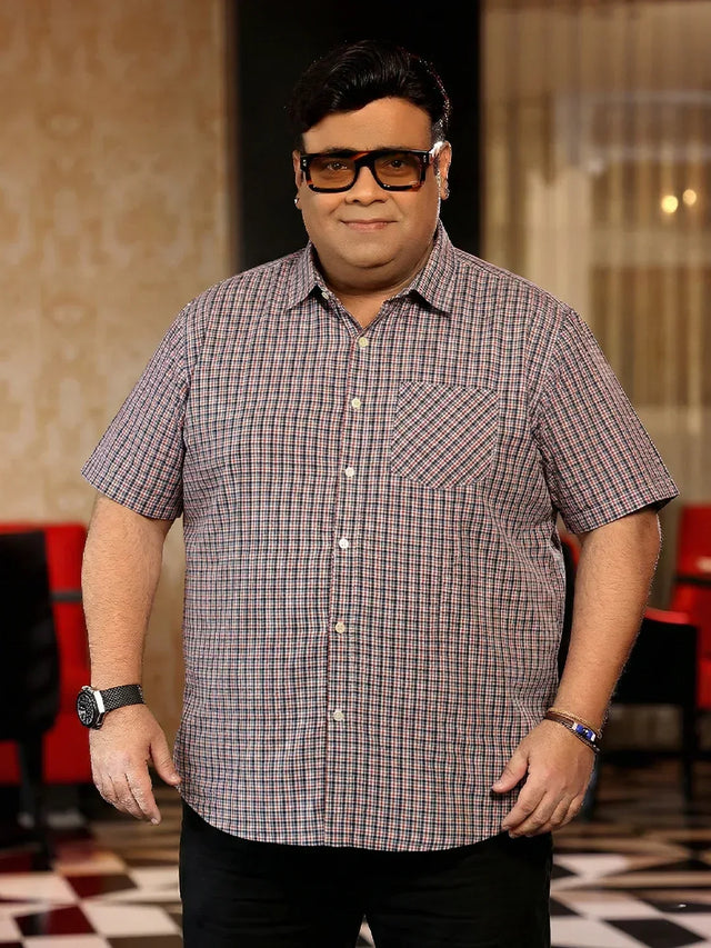 Men Plus Size Glade Multicolor Checkered Casual Shirt