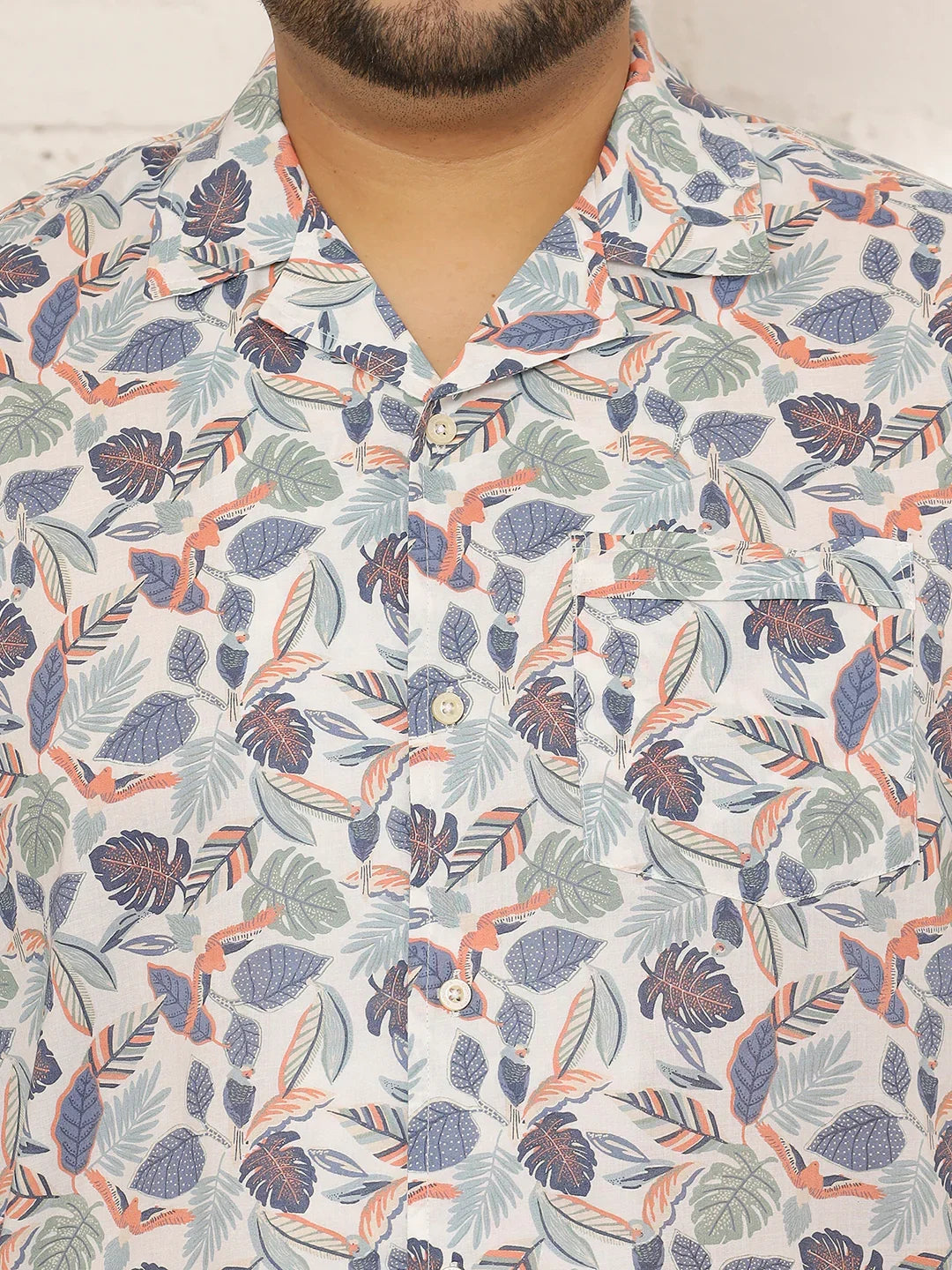 Men Plus Size Glarra Multicolor Printed Shirt - bigbanana