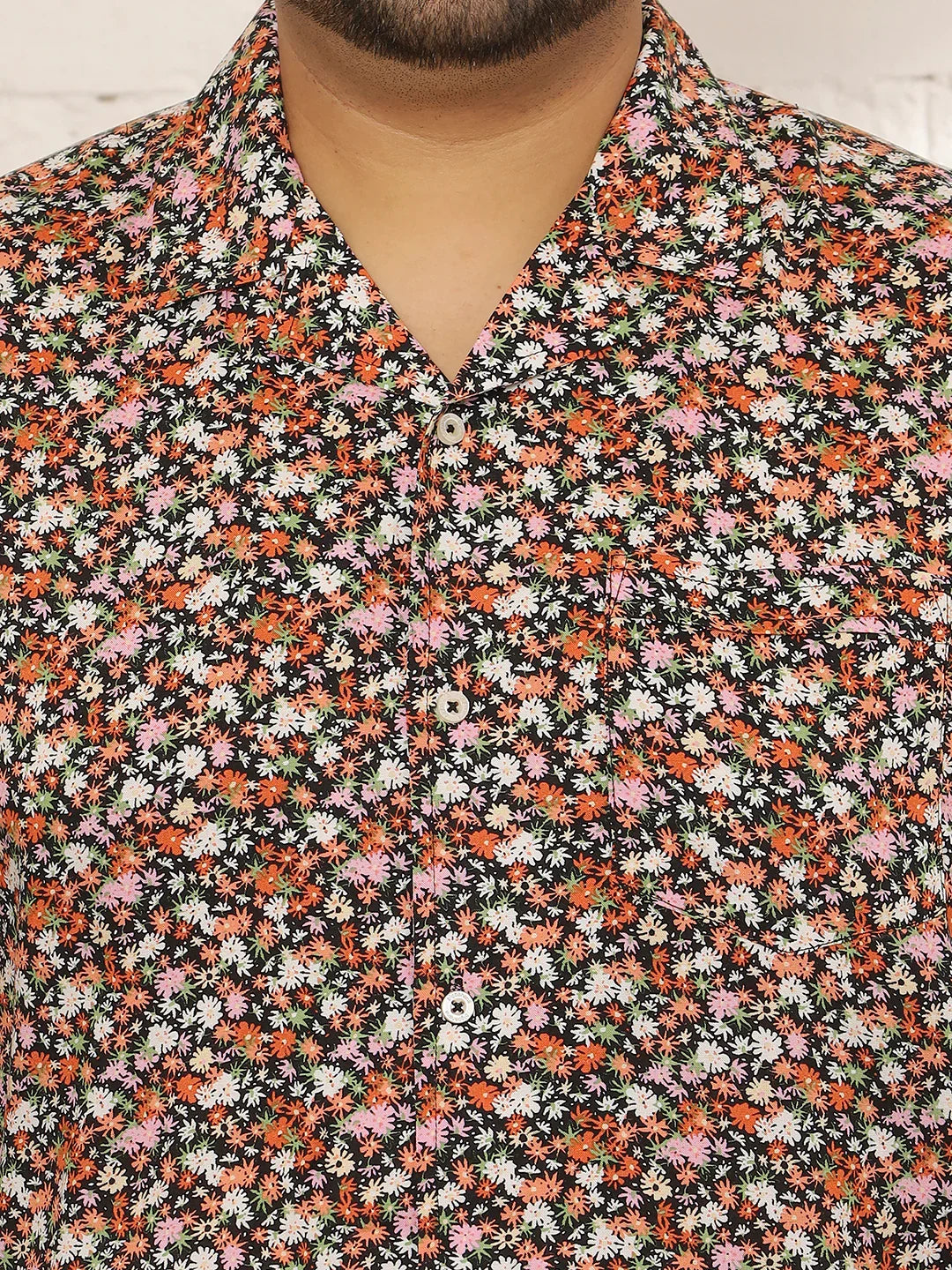 Men Plus Size Glayze Multicolor Printed Shirt - bigbanana