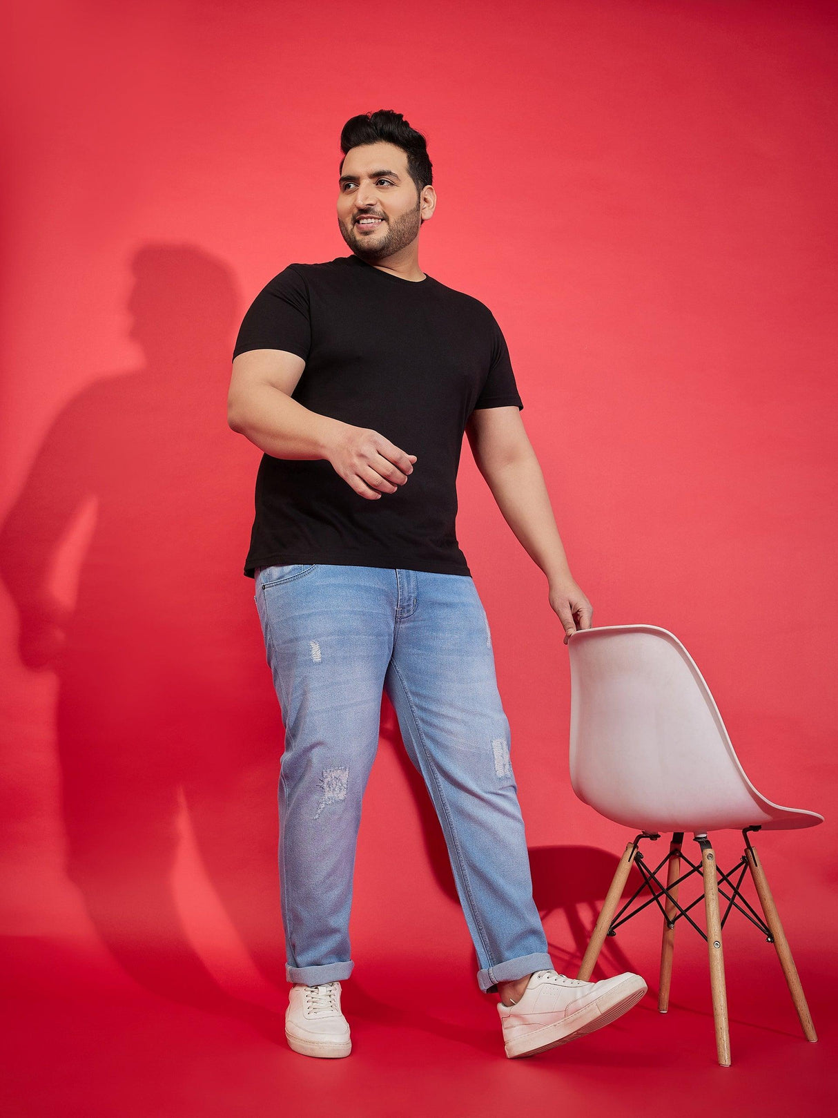 Men Plus Size Godrich Washed Jeans - bigbanana