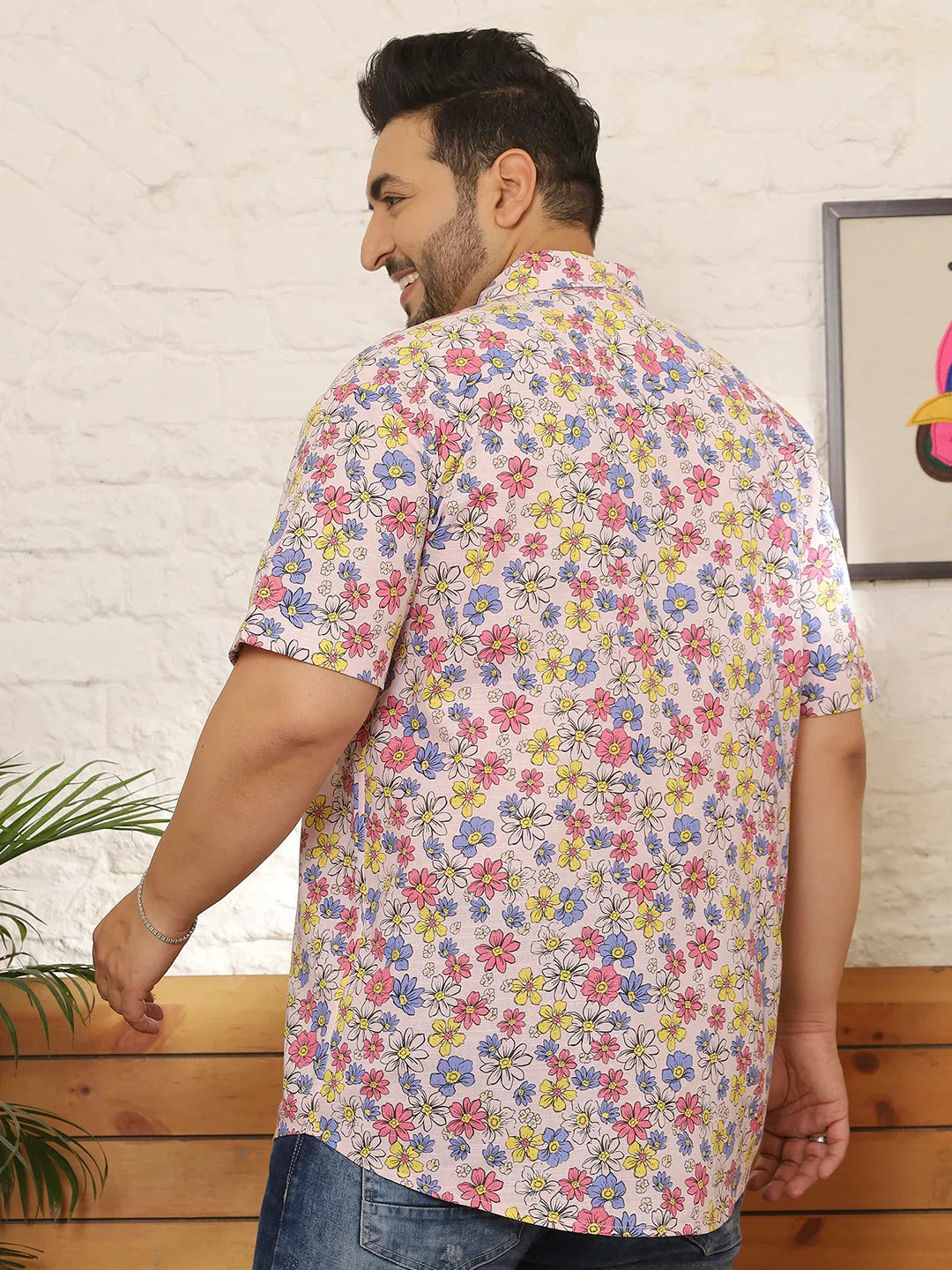 Men Plus Size Grayze Multicolor Printed Shirt - bigbanana