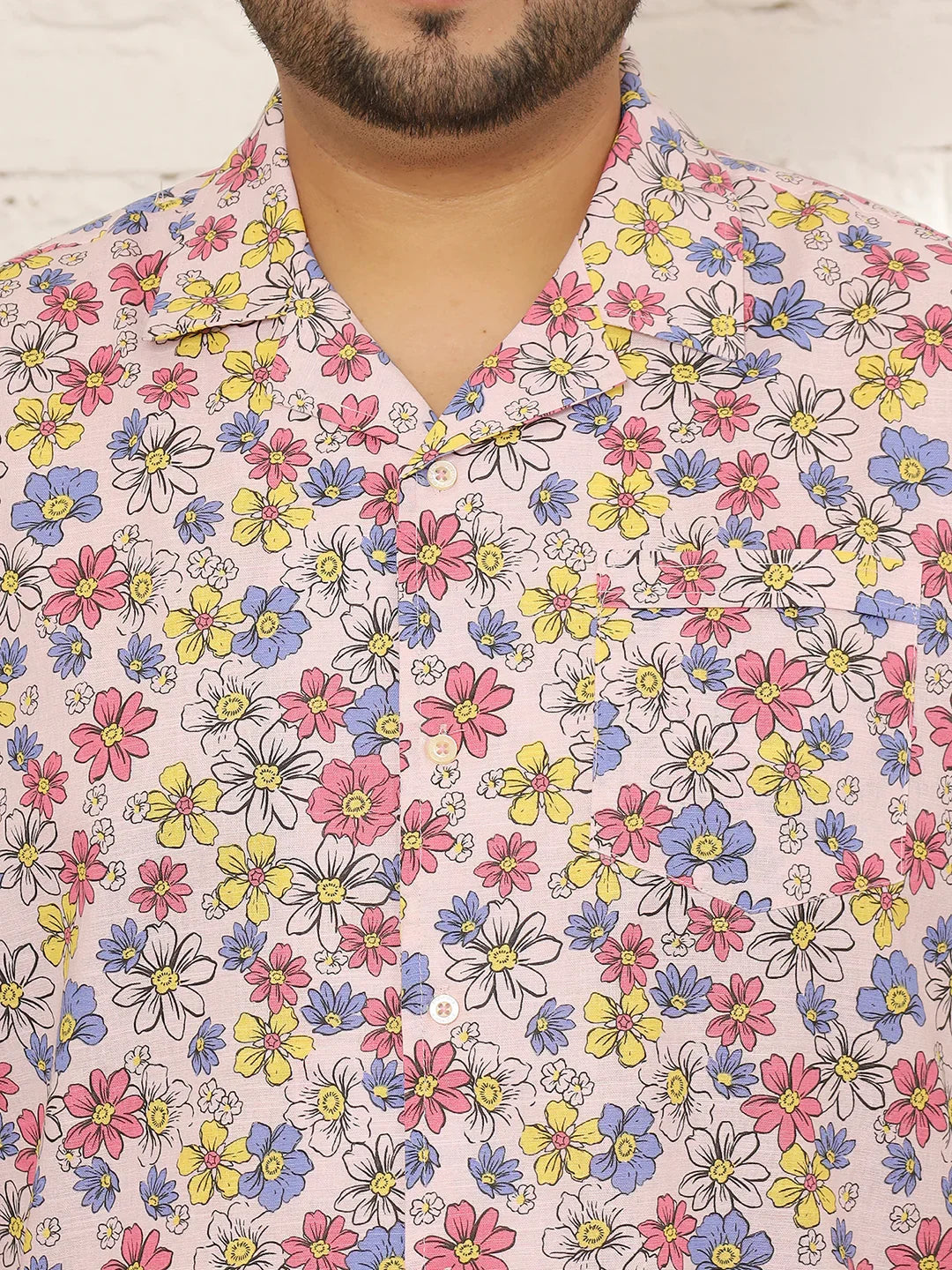 Men Plus Size Grayze Multicolor Printed Shirt - bigbanana