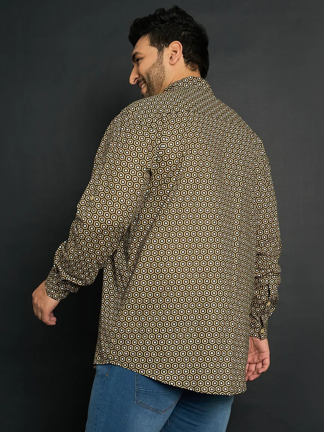 Men Plus Size Ryder Printed Kurta - bigbanana