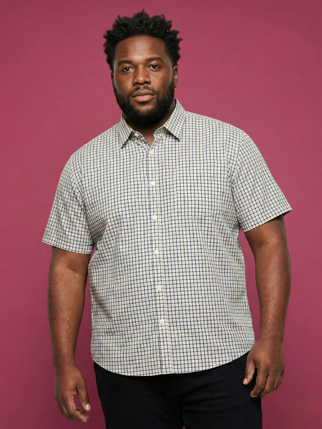 Men Plus Size Hale Multicolor Checkered Casual Shirt
