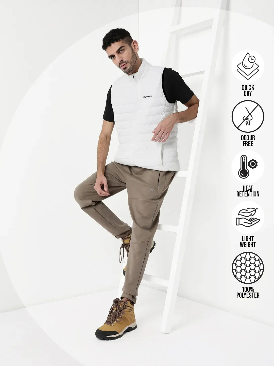 Men Plus Size NYC-White-H Solid Bomber Jacket - bigbanana