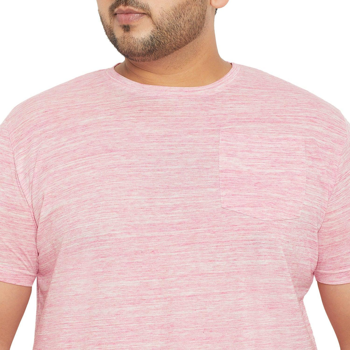 Men Plus Size Hardco Solid Round Neck Tshirt - bigbanana