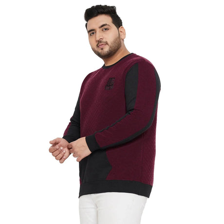 Men Plus Size Harvest Colorblock Sweatshirt - bigbanana