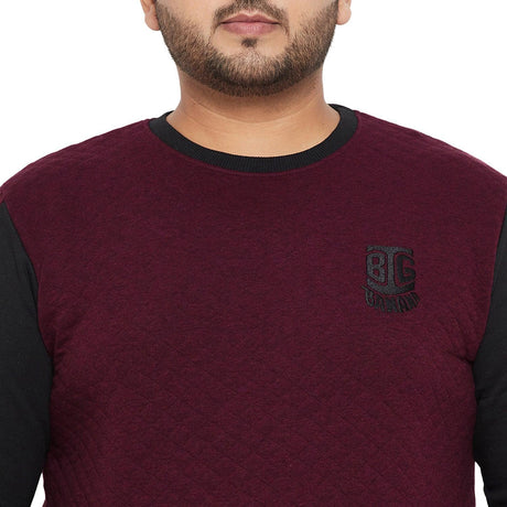 Men Plus Size Harvest Colorblock Sweatshirt - bigbanana