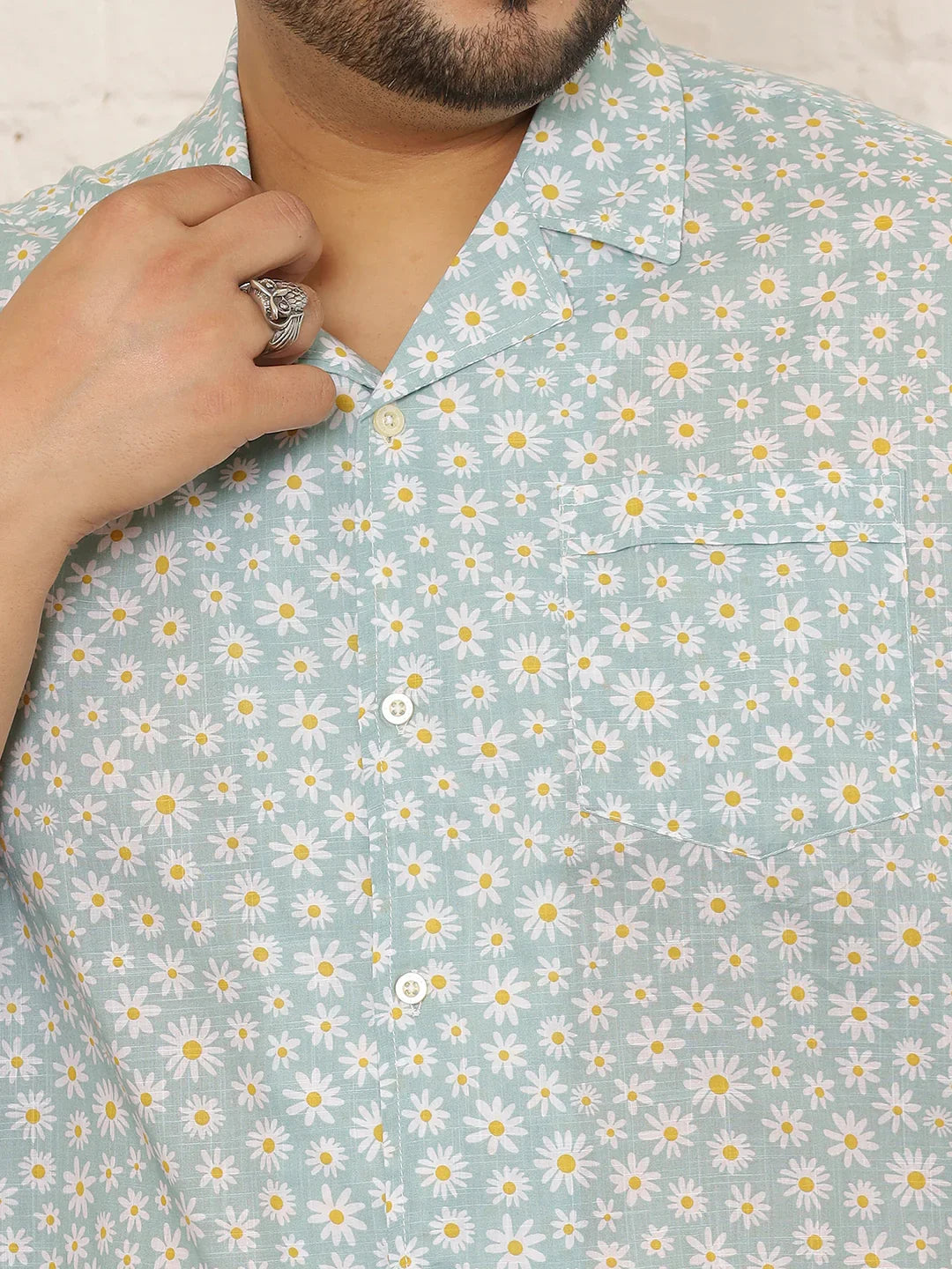 Men Plus Size Hedrix Multicolor Printed Shirt - bigbanana